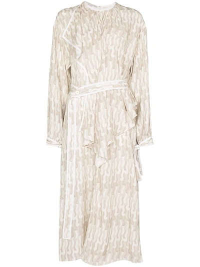 Stella Mccartney Grey Taylor Asymmetric Silk Dress