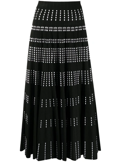 Antonino Valenti High-rise Pleated A-line Skirt In Black