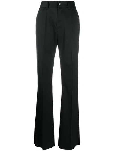 Mm6 Maison Margiela Flared Bootcut Trousers In Black