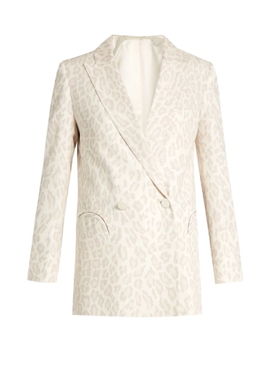 Blazé Milano 'everyday Varenne Summer' Leopard Print Silk Blazer In White