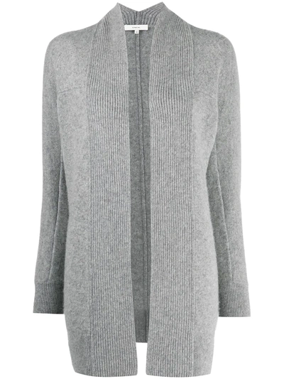 Vince Open-front Mid-length Cardigan In Grey