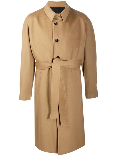Tonello Belted Trench Coat In Neutrals