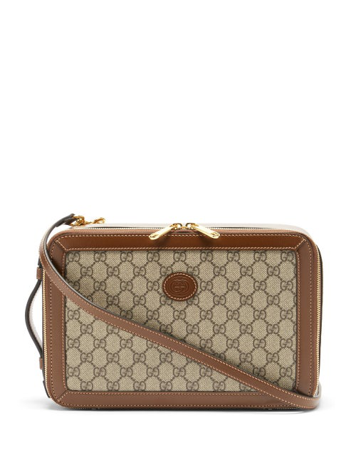 Gucci Azalea Gg Supreme Canvas Crossbody Messenger Bag In Beige Multi | ModeSens