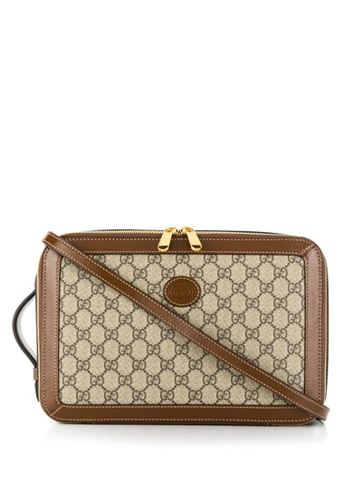 Gucci Azalea Gg Supreme Canvas Crossbody Messenger Bag In Brown