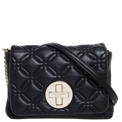 Pre-owned Kate Spade Black Leather Astor Court Naomi Crossbody Bag
