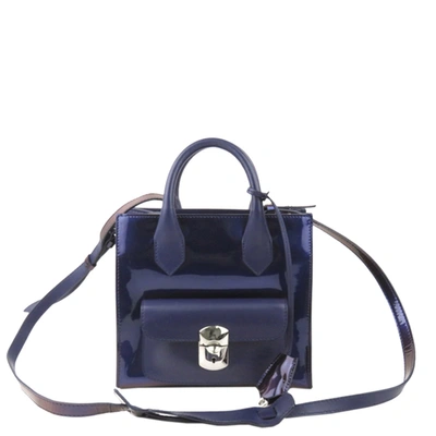 Pre-owned Balenciaga Purple Leather Mini Padlock All Afternoon Bag