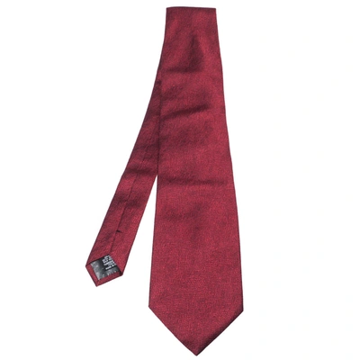 Pre-owned Gianfranco Ferre Red Jacquard Silk Traditional Tie