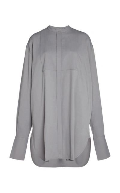 Peter Do Oversized Crepe Top In Grey