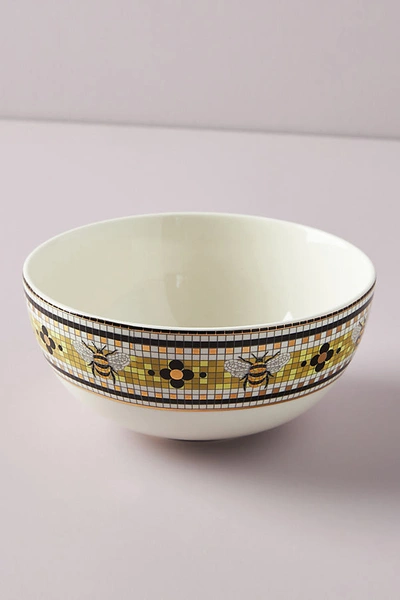 Anthropologie Garden Tile Bowl By  In Yellow Size Cerealbowl