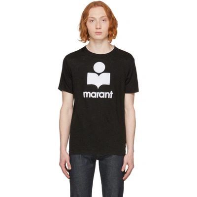 Isabel Marant Logo-print Linen T-shirt In Black