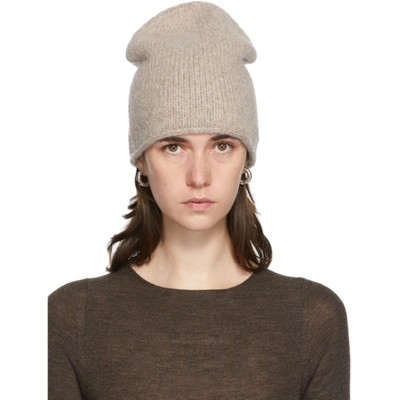 Lauren Manoogian Taupe Crown Beanie In Oat Oatmeal