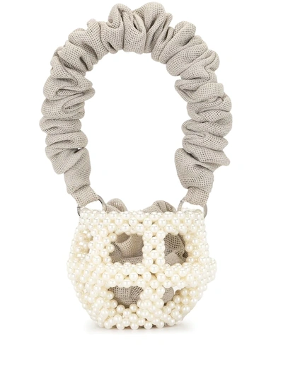 0711 Tbilisi Mei Pearl-embellished Bucket Bag In Gold