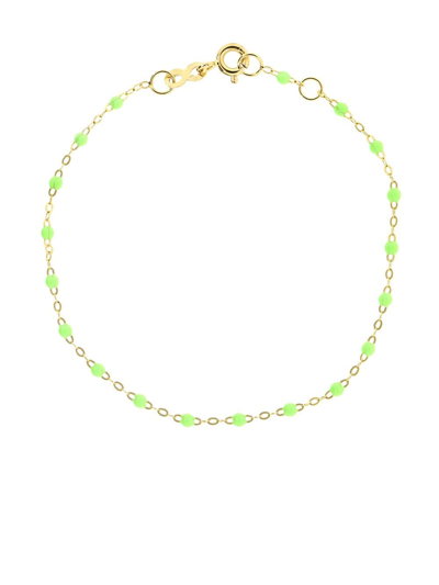 Gigi Clozeau 18kt Yellow Gold Classic Gigi Neon Green Beaded Bracelet