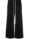 Rick Owens Drkshdw Cropped Flare Trousers In Black