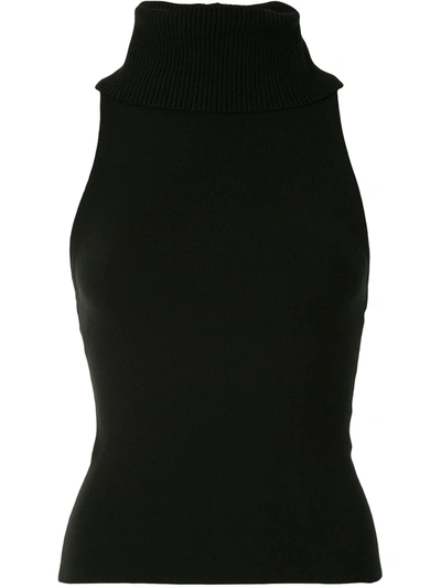 Alice And Olivia Darcey Sleeveless Turtleneck Jumper In Black