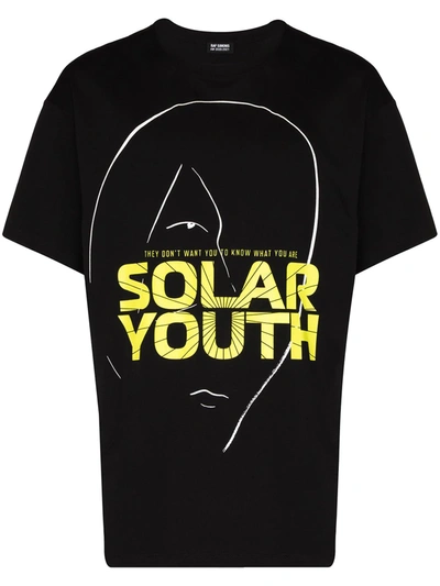 Raf Simons Solar Youth Cotton T-shirt In Black