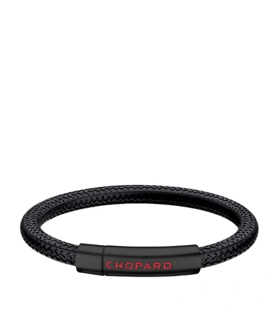 Chopard Stainless Steel-clasp Mille Miglia Bracelet In Black