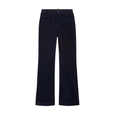 Vanessa Bruno Dompay Corduroy Trousers In Blue