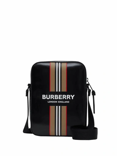 Burberry Men's Leather Cross-body Messenger Shoulder Bag In Black