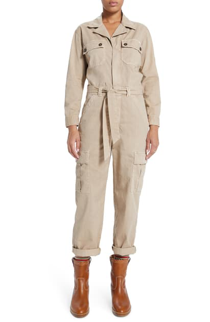 cargo jumpsuit khaki