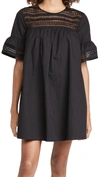 English Factory Lace Trim Dress In Black