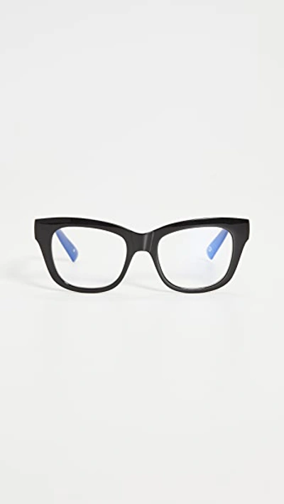 The Book Club Shelve Angry Sven 51mm Blue Light Blocking Reading Glasses In Matte Black