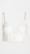 Thistle & Spire Verona Embroidered Longline Bra In Ivory