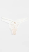 Thistle & Spire Verona Embroidered Thong In Ivory