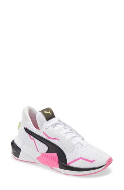 Puma Women's Provoke Xt Low Top Running Sneakers In White/pink/black