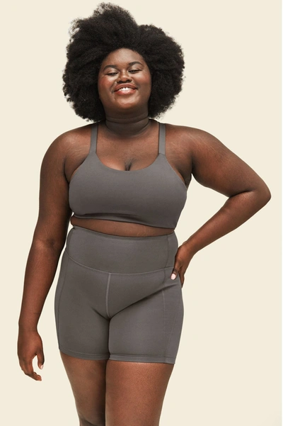 Girlfriend Collective Moon High-rise Run Short In Gray