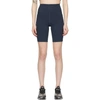 Girlfriend Collective High-rise Stretch-recycled Polyester Shorts In Midnight