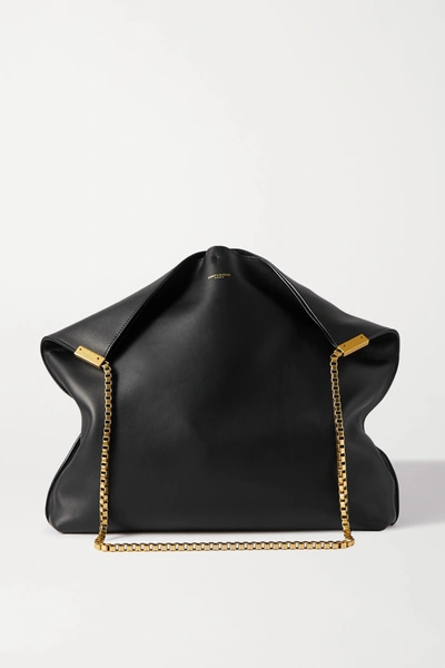 Saint Laurent Suzanne Medium Leather Shoulder Bag In Black