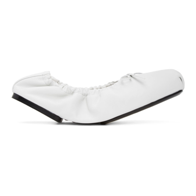 Khaite Ashland Bow-embellished Leather Ballet Flats In White