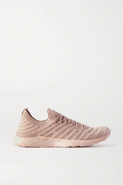 Apl Athletic Propulsion Labs Techloom Wave Mesh Sneakers In Pink