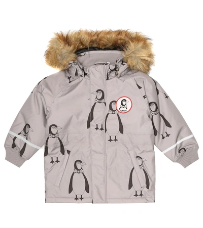 Mini Rodini Kids Jacket K2 Penguin For For Boys And For Girls In Grey