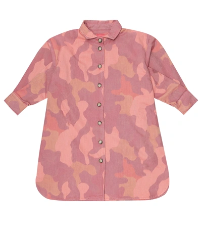 Morley Kids' Moon Cotton-blend Shirt Dress In Pink
