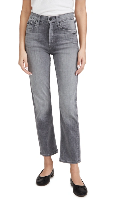 Mother The Tomcat High Waist Ankle Straight Leg Jeans In Grey