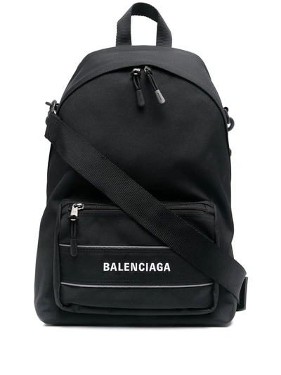 Balenciaga Shoulder Sport Backpack In Black