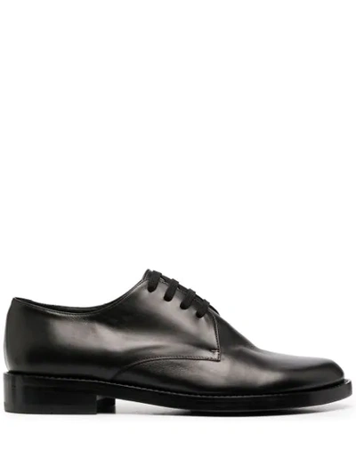 Ann Demeulemeester 30mm Leather Lace-up Shoes In Black