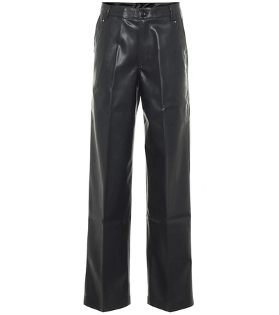 Rick Owens Drkshdw High-rise Faux Leather Pants In Black