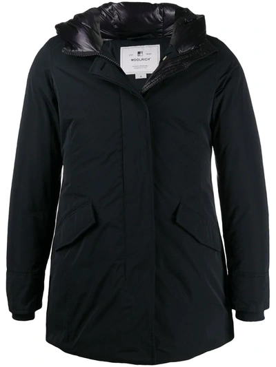 Woolrich Hooded Puffer Jacket In Blue