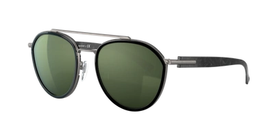 Bulgari Bvlgari Man Sunglasses Bv5051 In Green Mirror Silver Matte