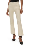 Helmut Lang Women's Leather Straight-leg Pants In Winter White