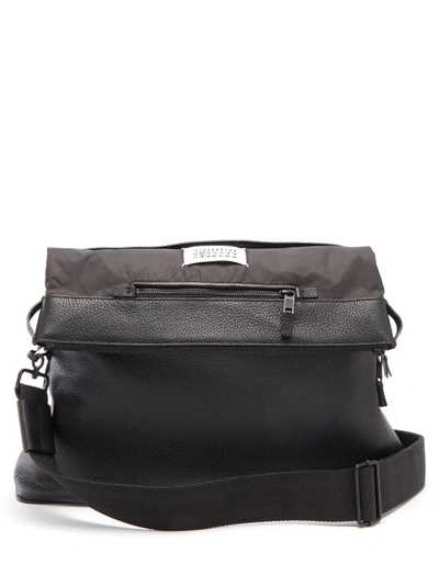 Maison Margiela 5ac Grained-leather Cross-body Bag In Black