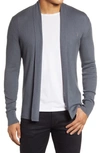 Allsaints Mode Slim Fit Wool Cardigan In Twilight Blue Marl