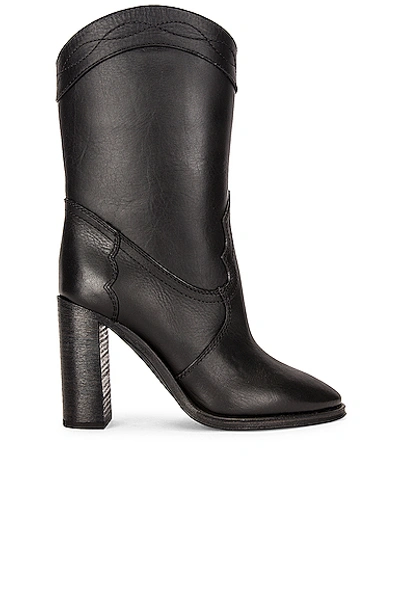 Saint Laurent Kate Booties In Noir