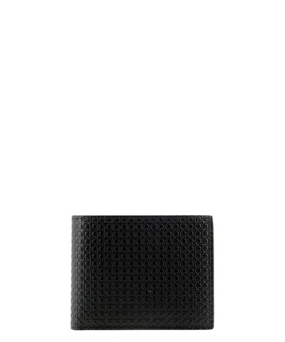 Ferragamo Salvatore  Men's Black Leather Wallet
