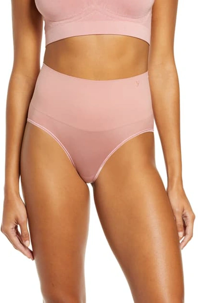 Yummie Ultralight Seamless Shaping Briefs In Ash Rose