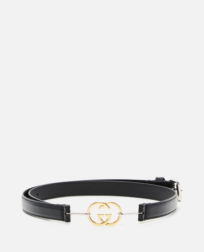 Gucci Belt With Gg Buckle In Black