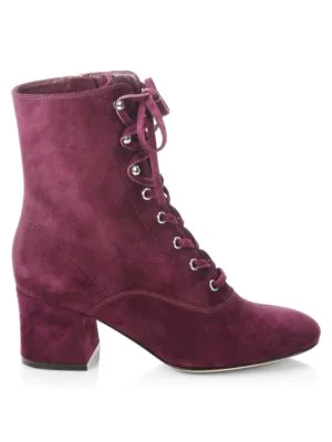 lace up block heel boot
